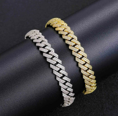 10MM RHOMBUS CUBAN BRACELET